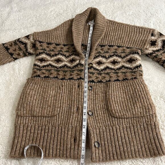 Weekend Los Angeles Womens NWOT Cardigan Chunky Knit Beige/Multi Sz Small Cozy - Picture 3 of 6
